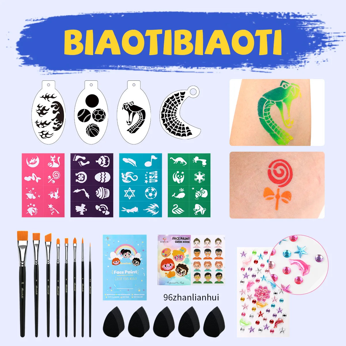 Unicorn Face Paint Kit for Kids - Black