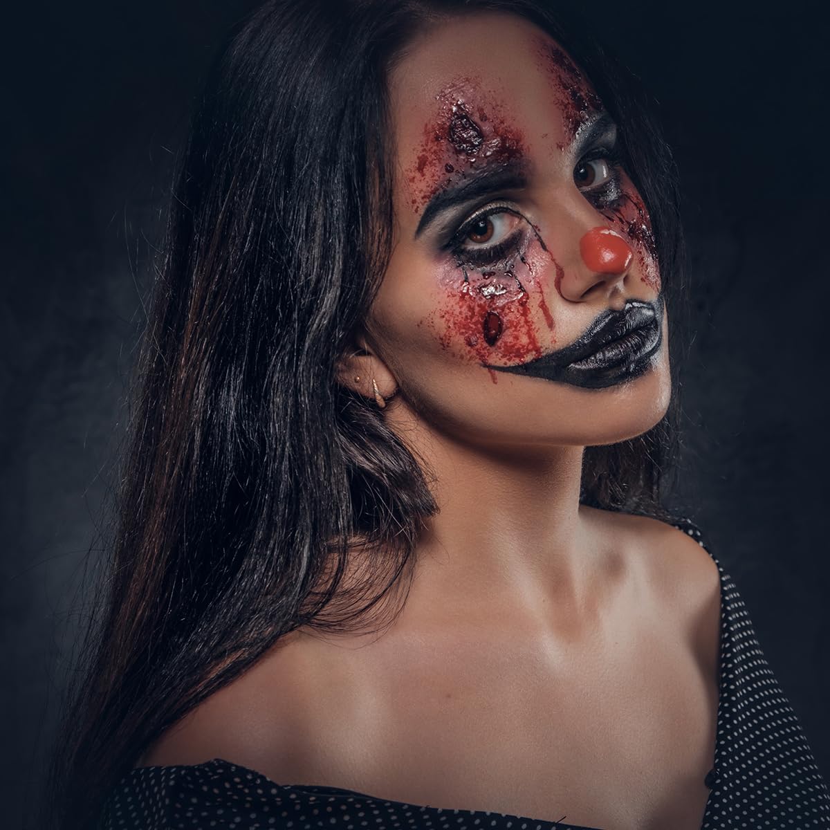 SFX Makeup Halloween Kit mit Ölgesichtsfarbe Bühnenblut Hautwachs verkohltes Aschepulver