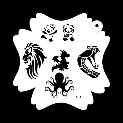 5 in 1 Reusable Face Paint Stencils