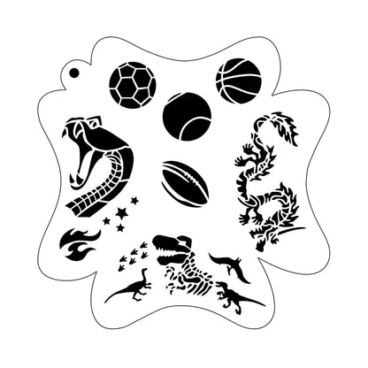 5 in 1 Reusable Face Paint Stencils