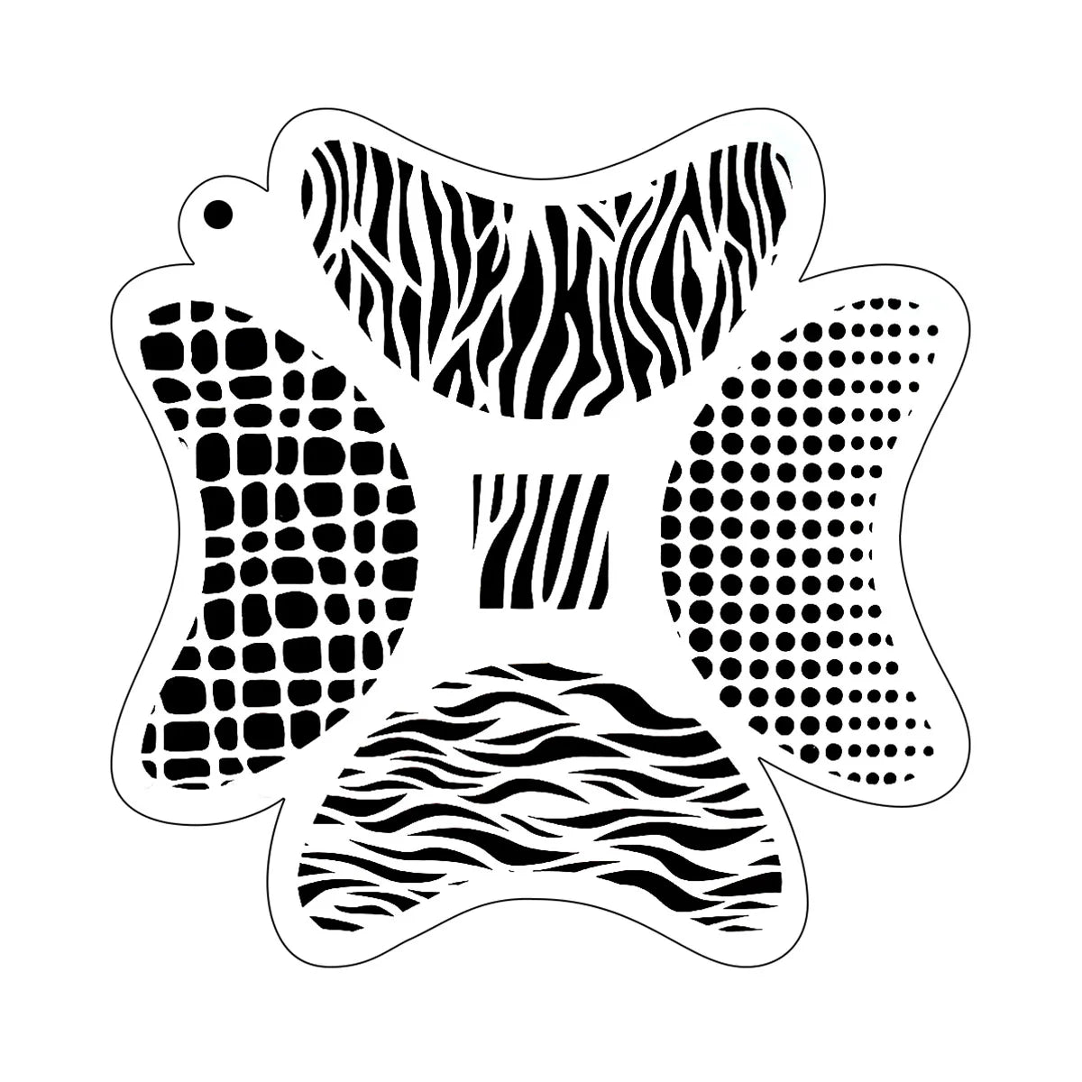 5 in 1 Reusable Face Paint Stencils