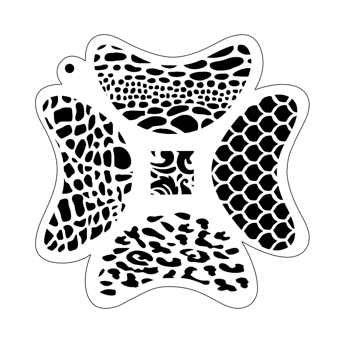 5 in 1 Reusable Face Paint Stencils