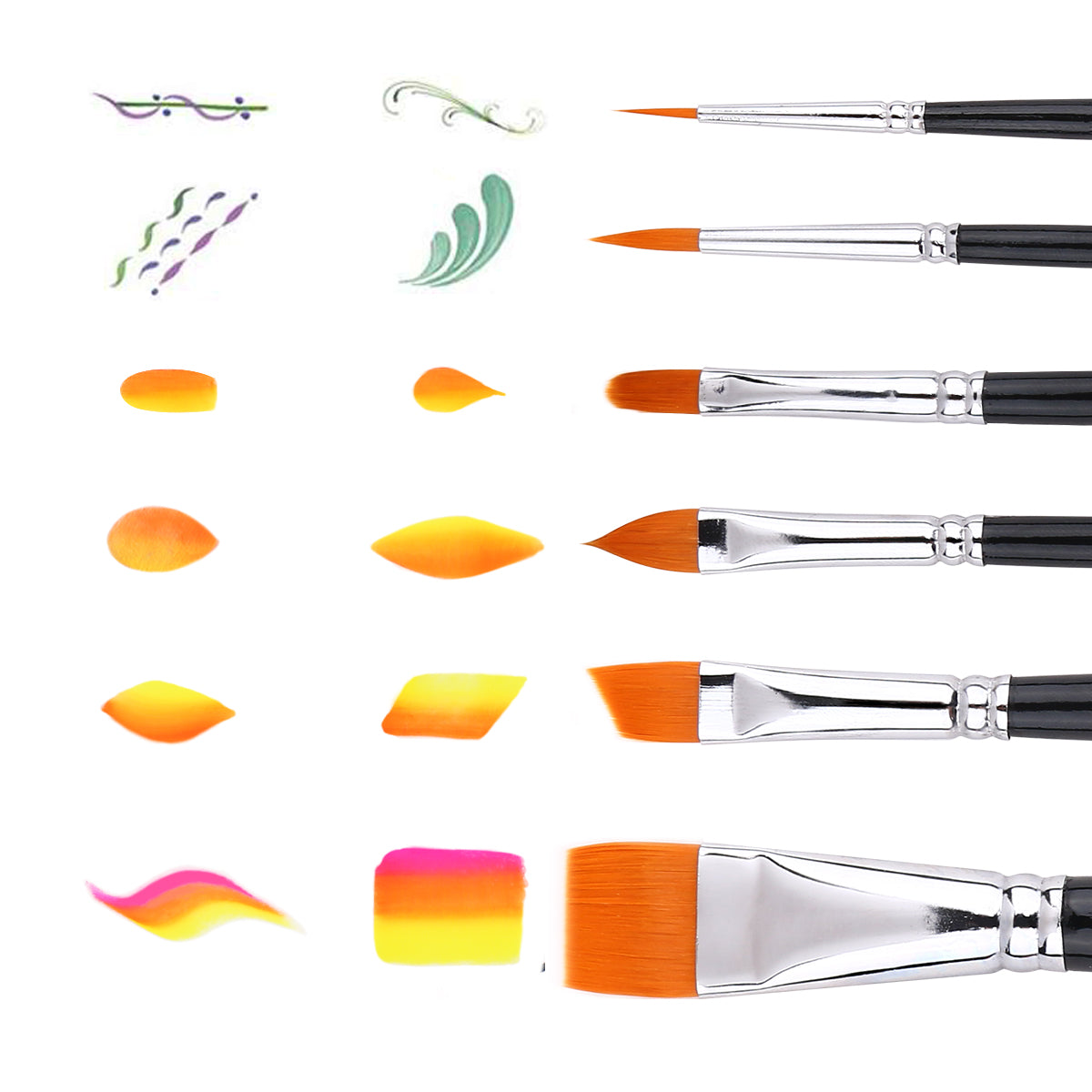 Face Paint Brush Set