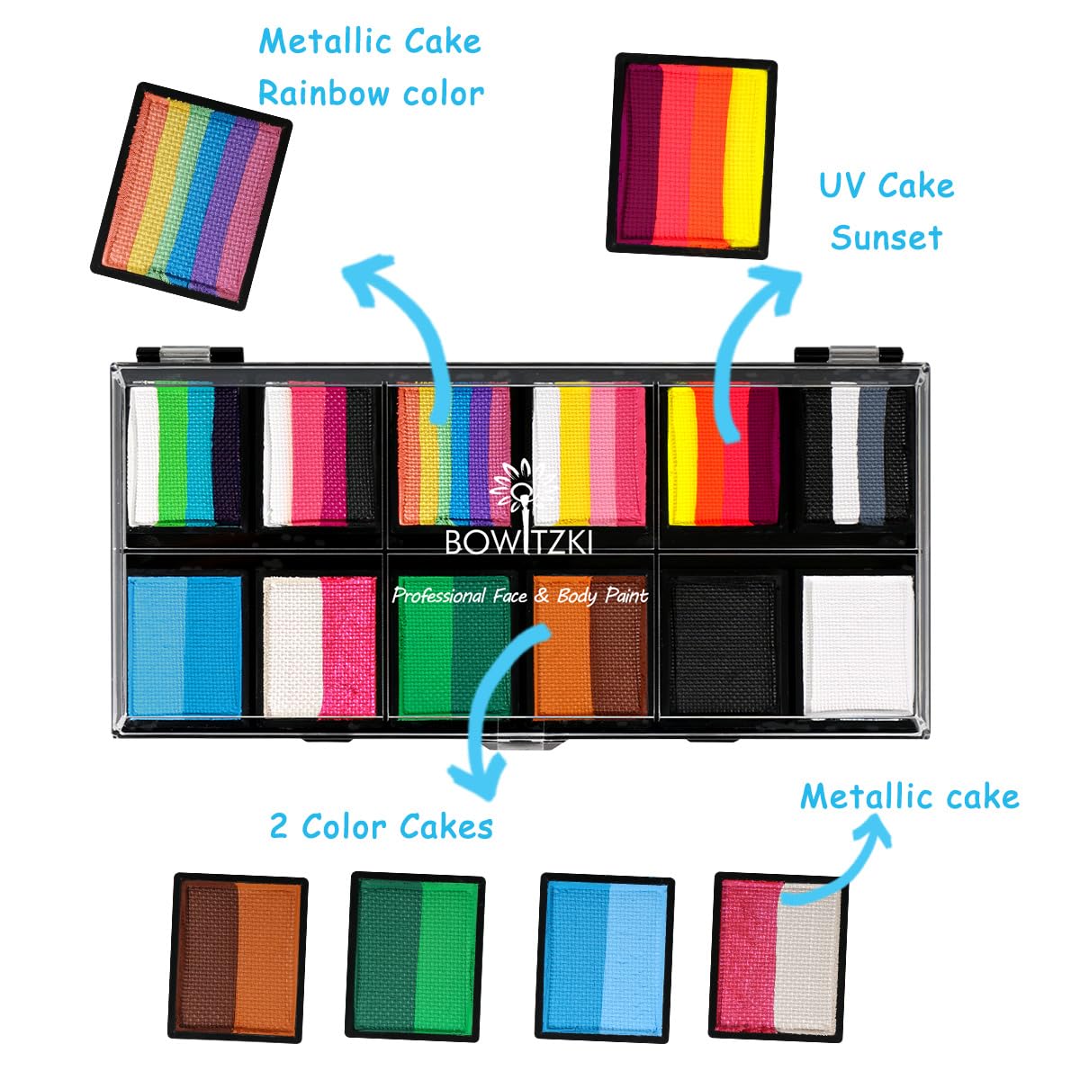 Professional One Stroke Face Paint Kit _ Carnival