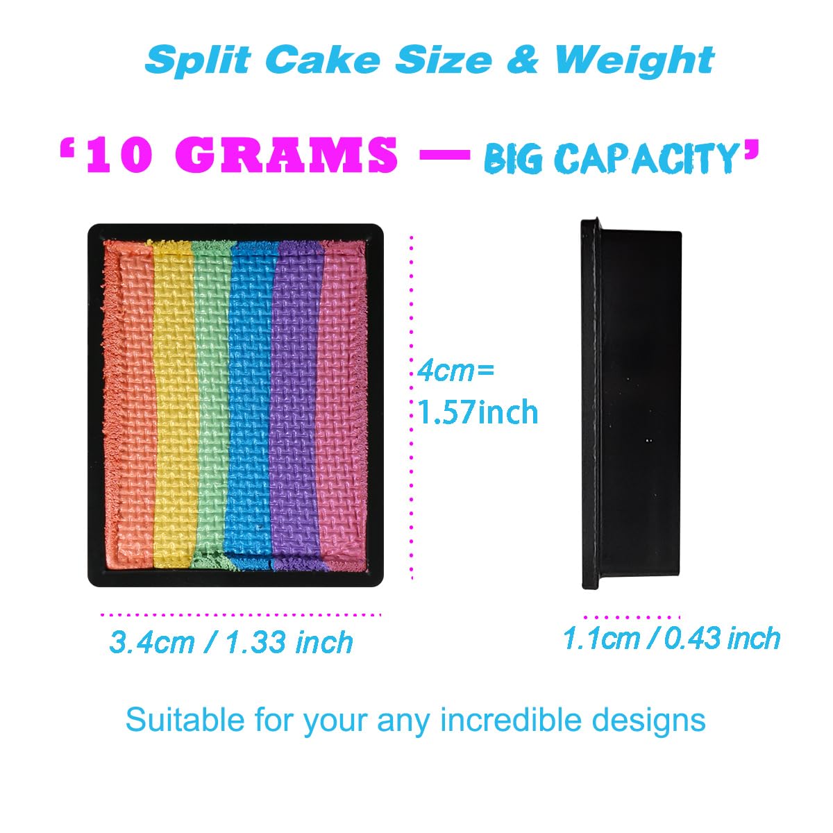 Professional Rainbow Split Cakes Palette Face Painting Kit for