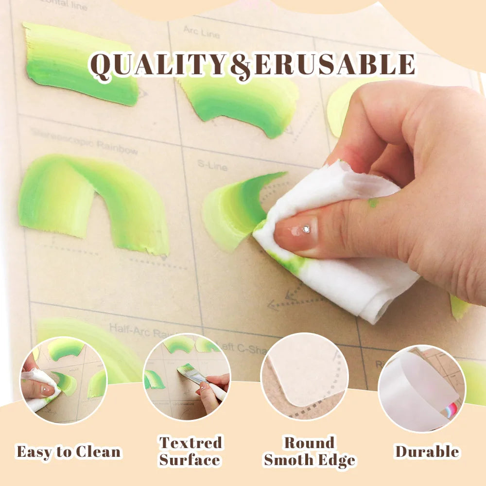 5pcs Reusable Face Painting Practice Board