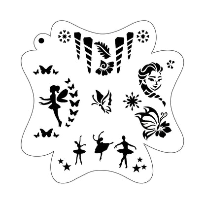 5 in 1 Reusable Face Paint Stencils