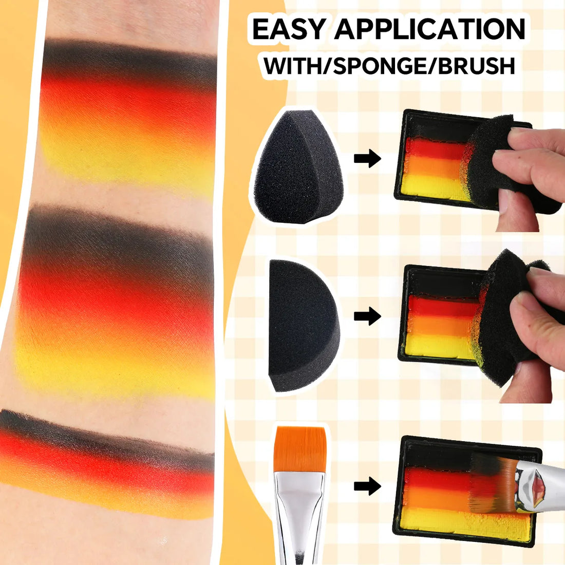 30g One Stroke Split Cake Face Paint - Flame