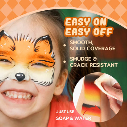 30g One Stroke Split Cake Face Paint - Flame