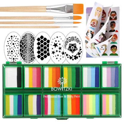 Professional One Stroke Face Paint Kit _ Green
