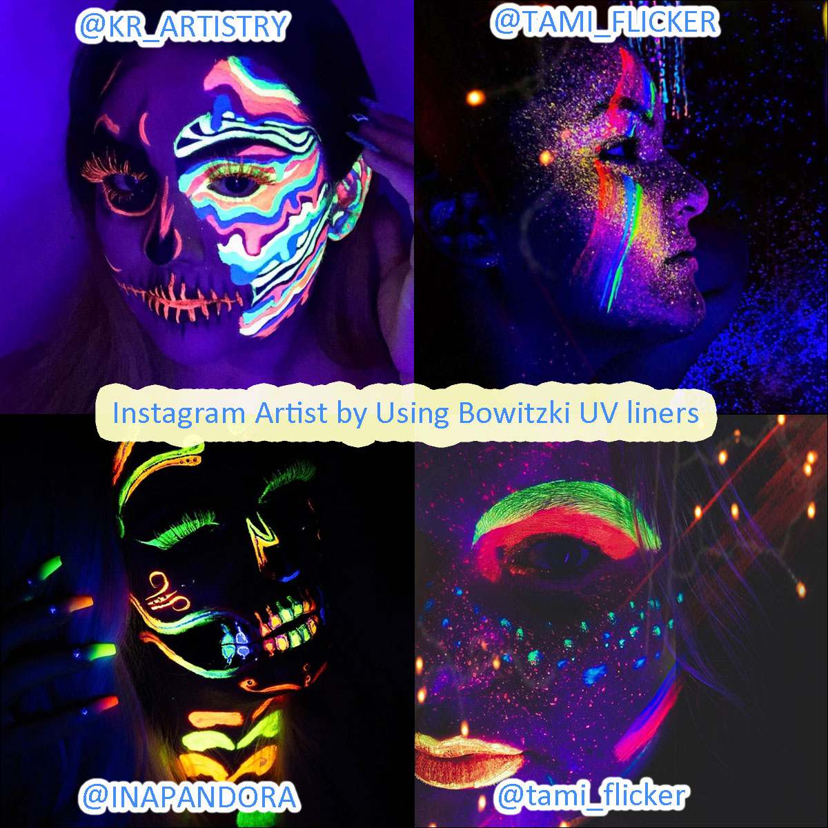 50g Split Cake Face Paint - UV Rainbow