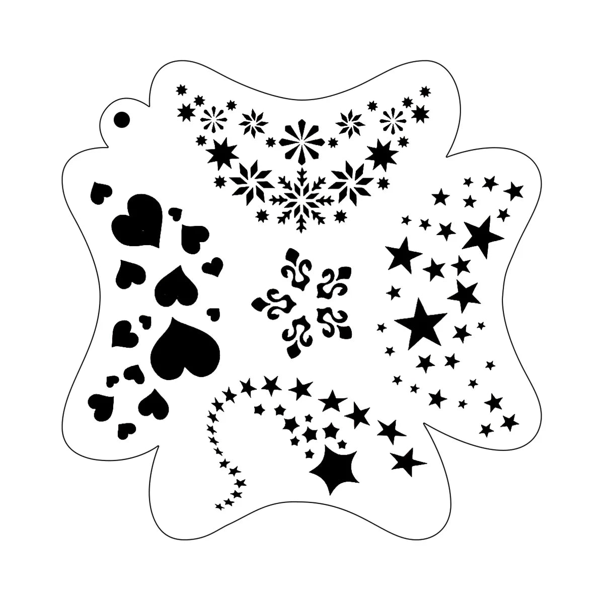 5 in 1 Reusable Face Paint Stencils