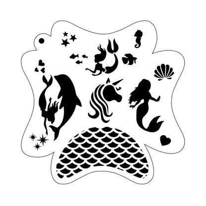 5 in 1 Reusable Face Paint Stencils