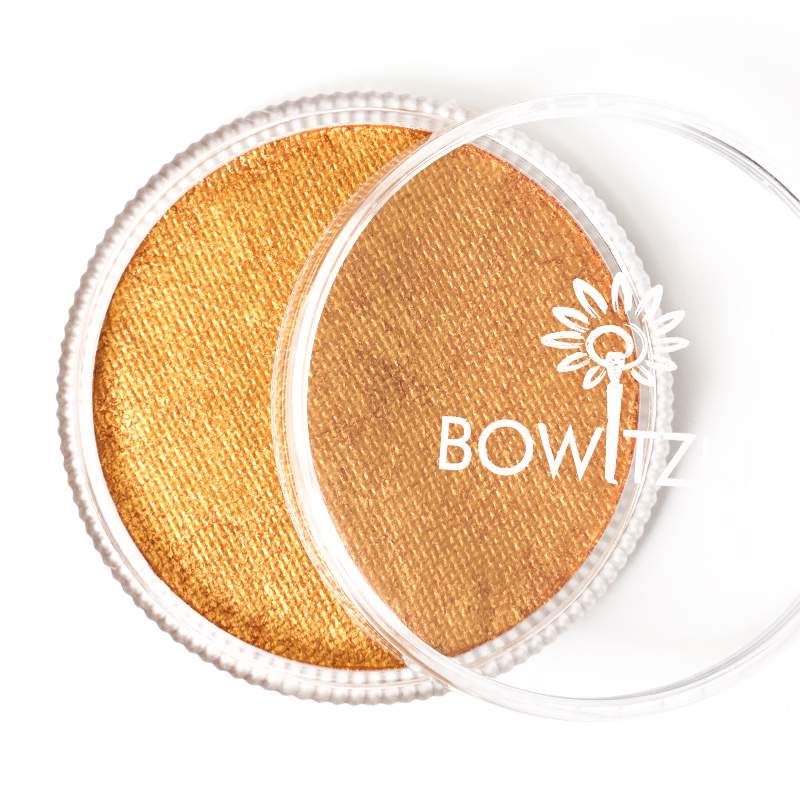 30g Professional Face Body Paint Cake - metallic gold