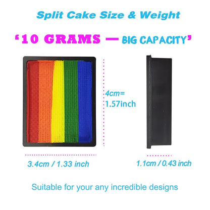 Professional One Stroke Face Paint Kit _ Rainbow Explosion