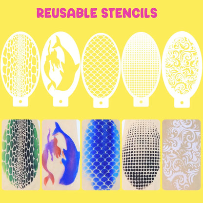 Professional One Stroke Face Paint Kit _ Rainbow Explosion