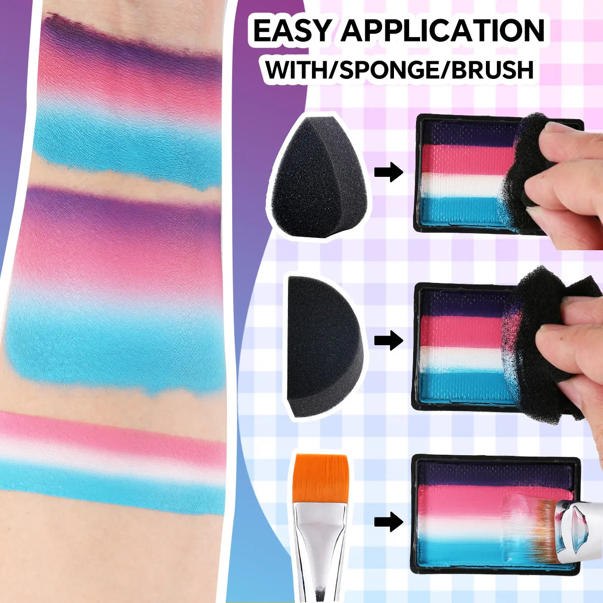 30g One Stroke Split Cake Face Paint - Unicorn