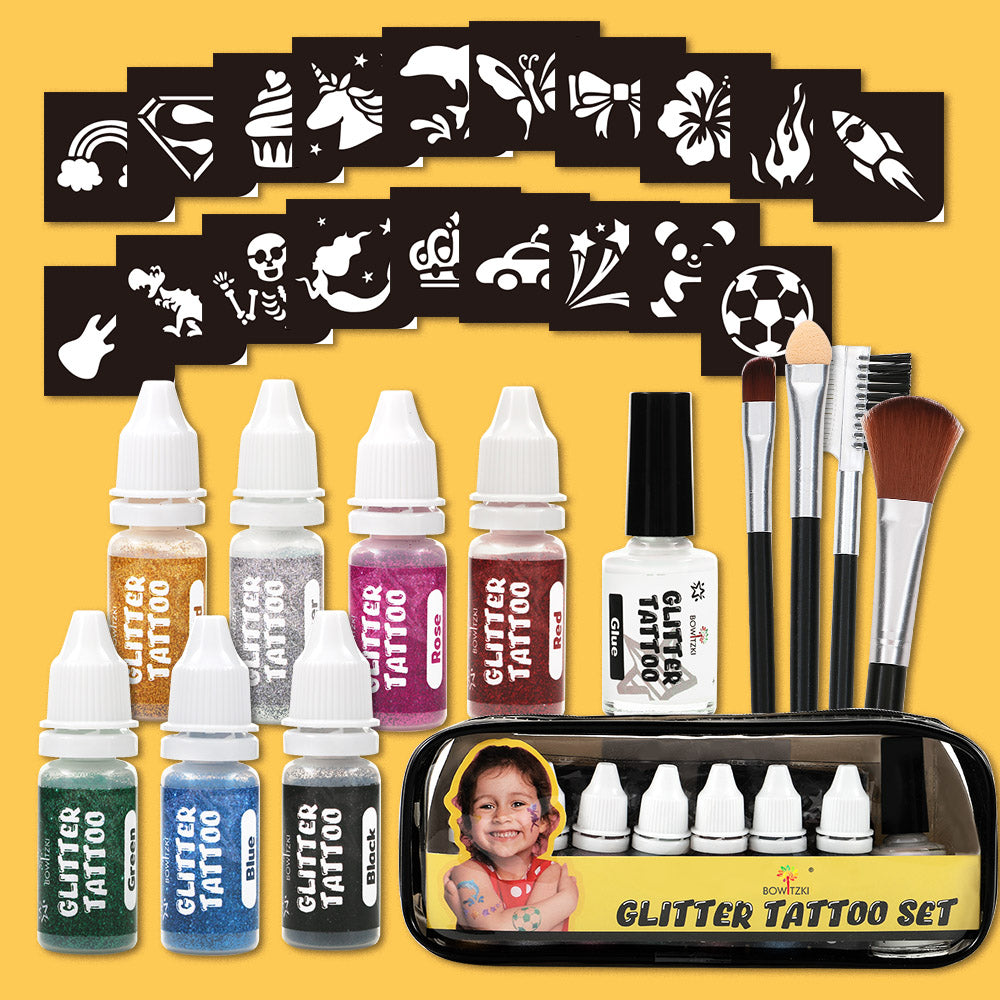 Temporary Glitter Tattoo Kit For Childrens