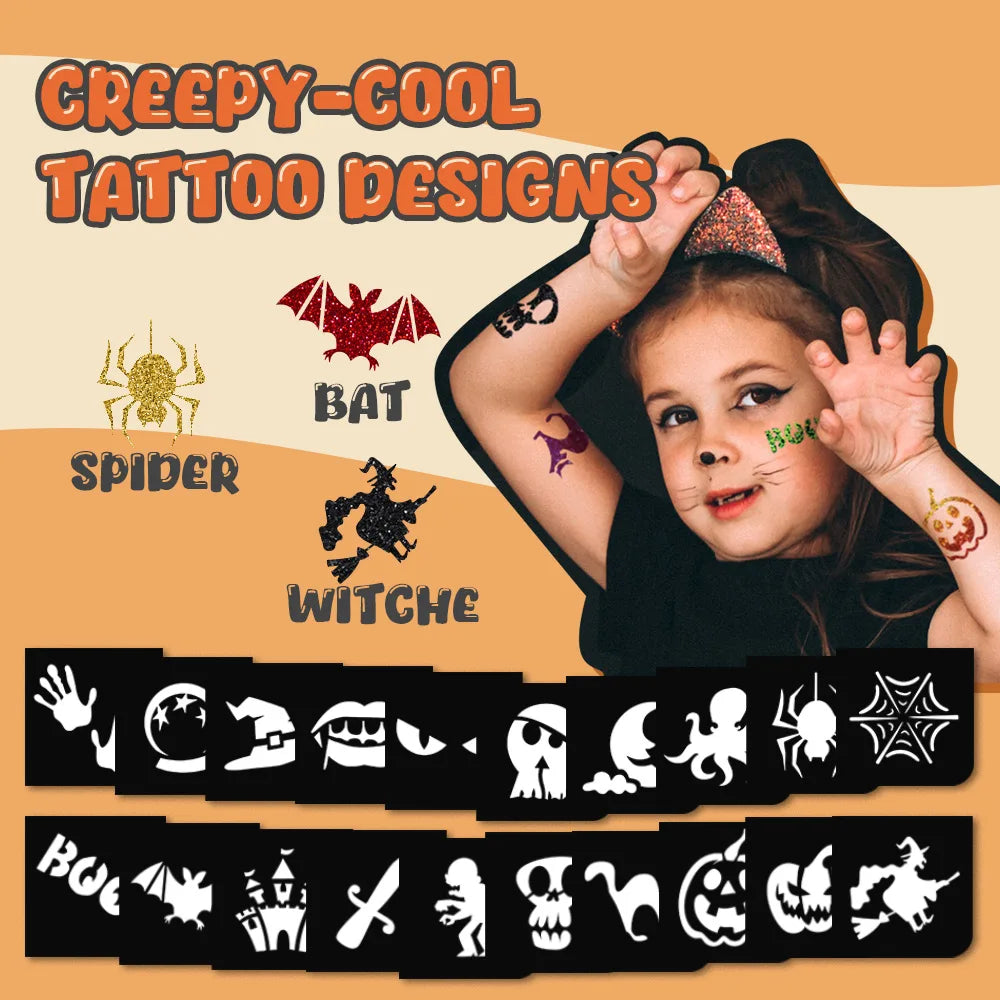 Spooky &amp; Sparkly Halloween Glitter Tattoo Kit