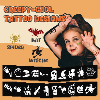 Temporäres Glitzer-Tattoo-Set für Kinder