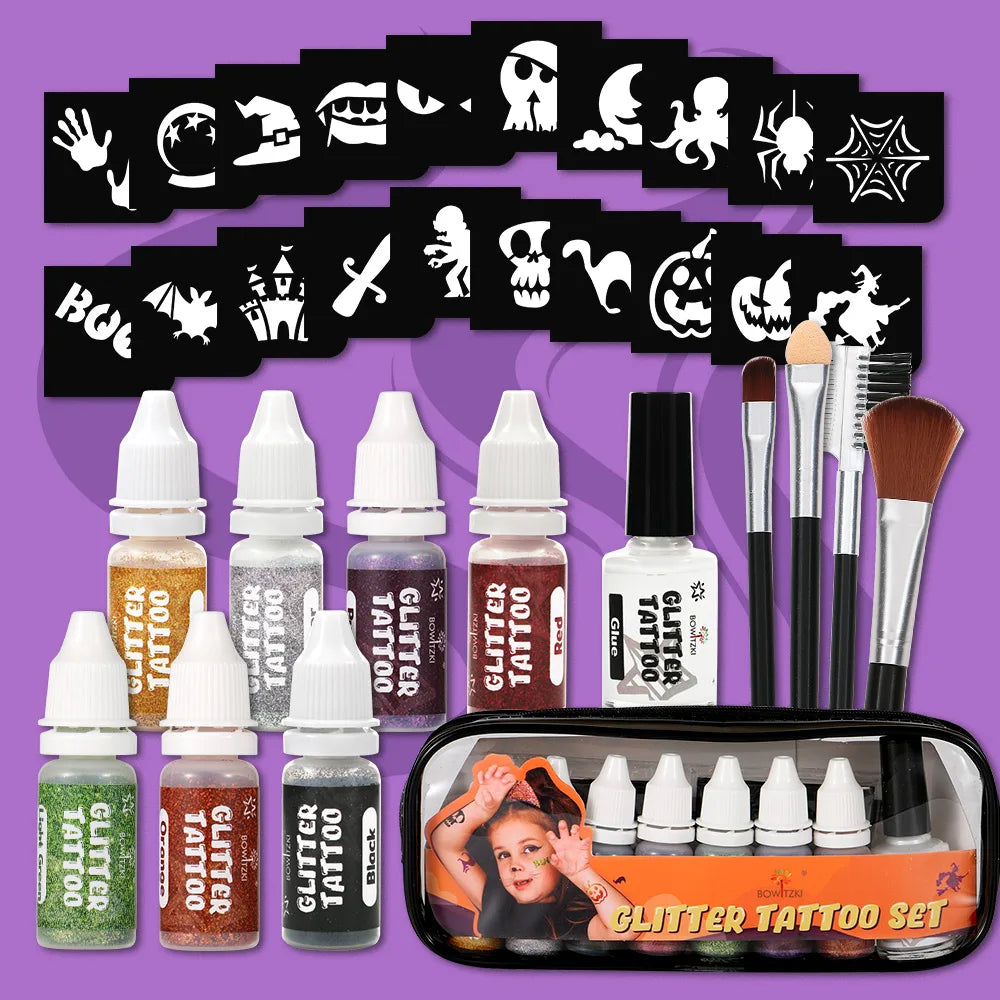 Temporäres Glitzer-Tattoo-Set für Kinder