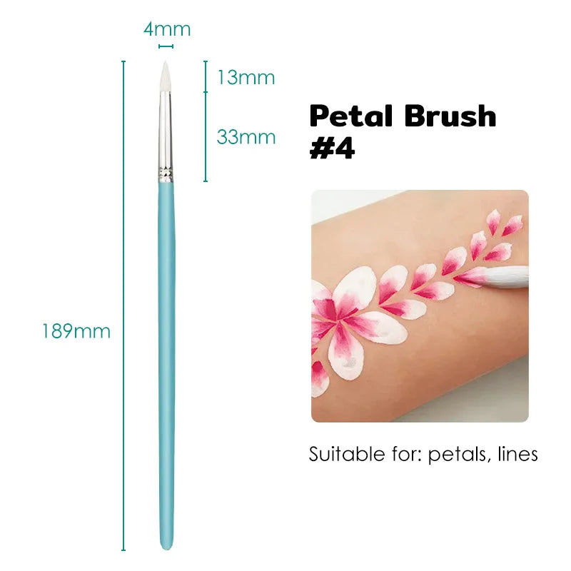 Professional Face Paint Petal Brush Set