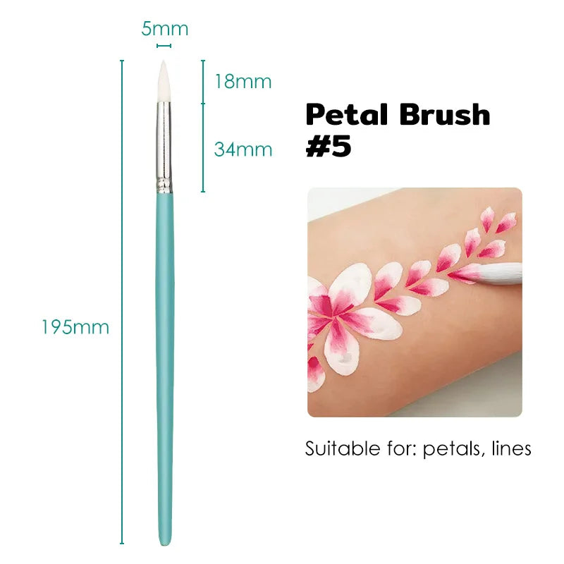 Professional Face Paint Petal Brush Set