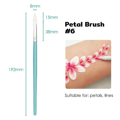 Professional Face Paint Petal Brush Set