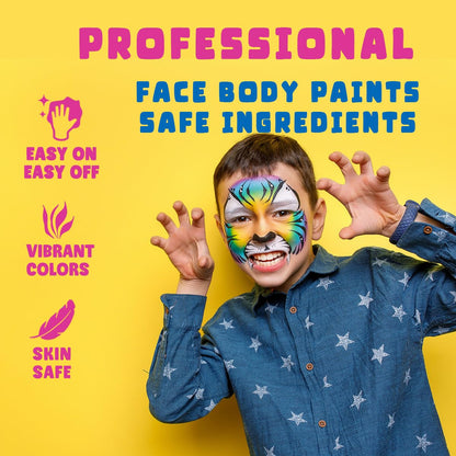 30g Professional Face Body Paint Cake Bundles-Red white blue