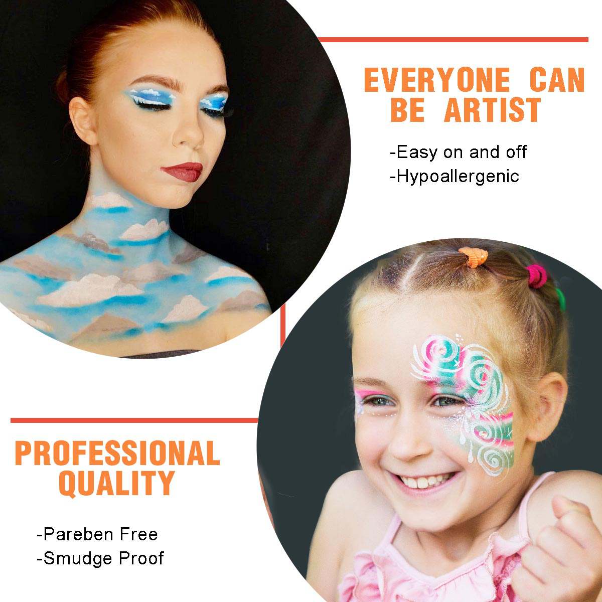 10 Colors Face Paint Kit