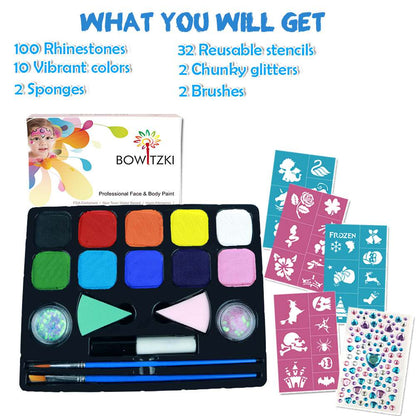 10 Colors Face Paint Kit
