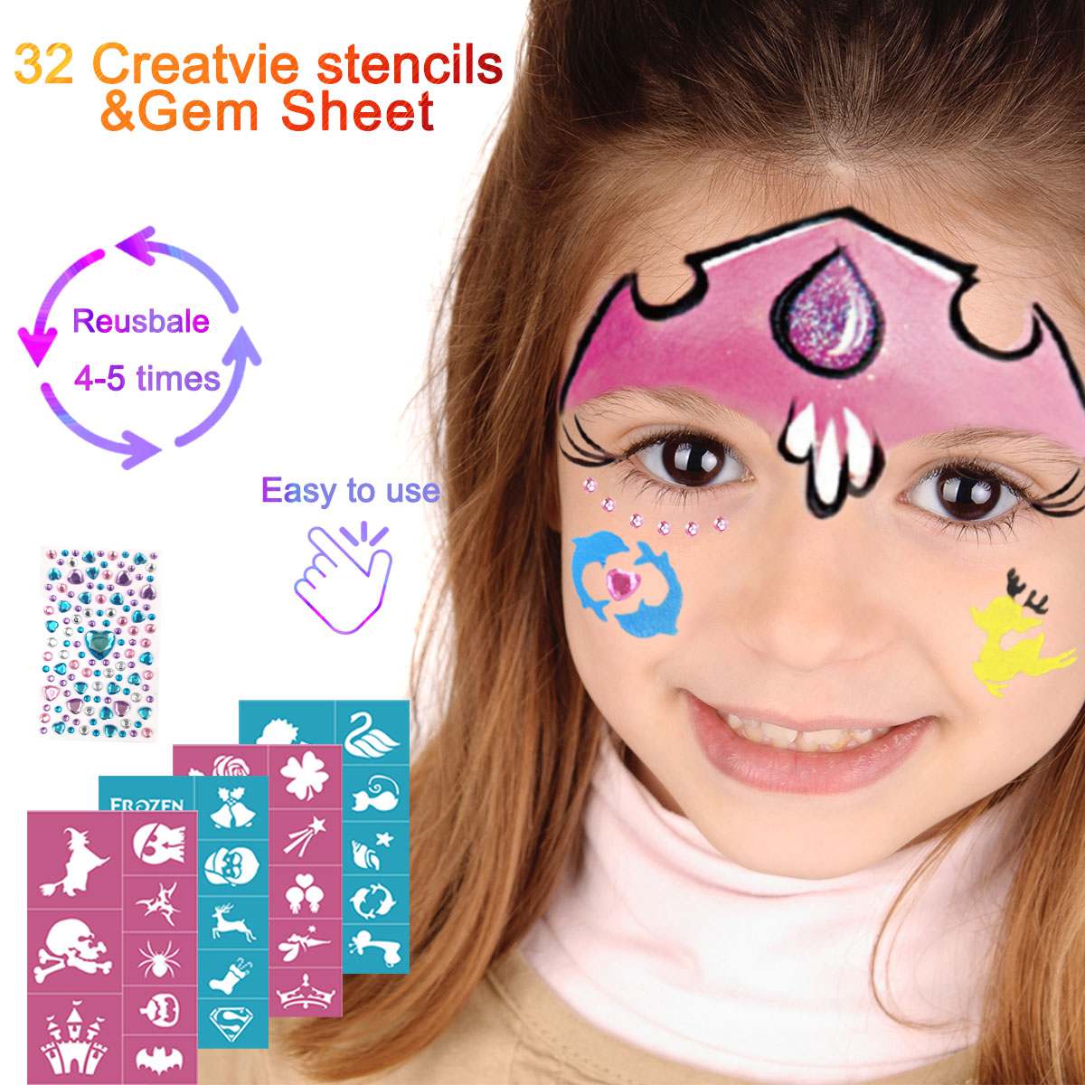 10 Colors Face Paint Kit