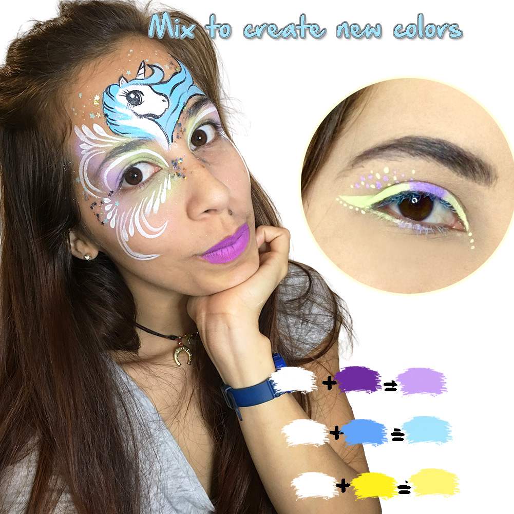 10 Colors Face Paint Kit