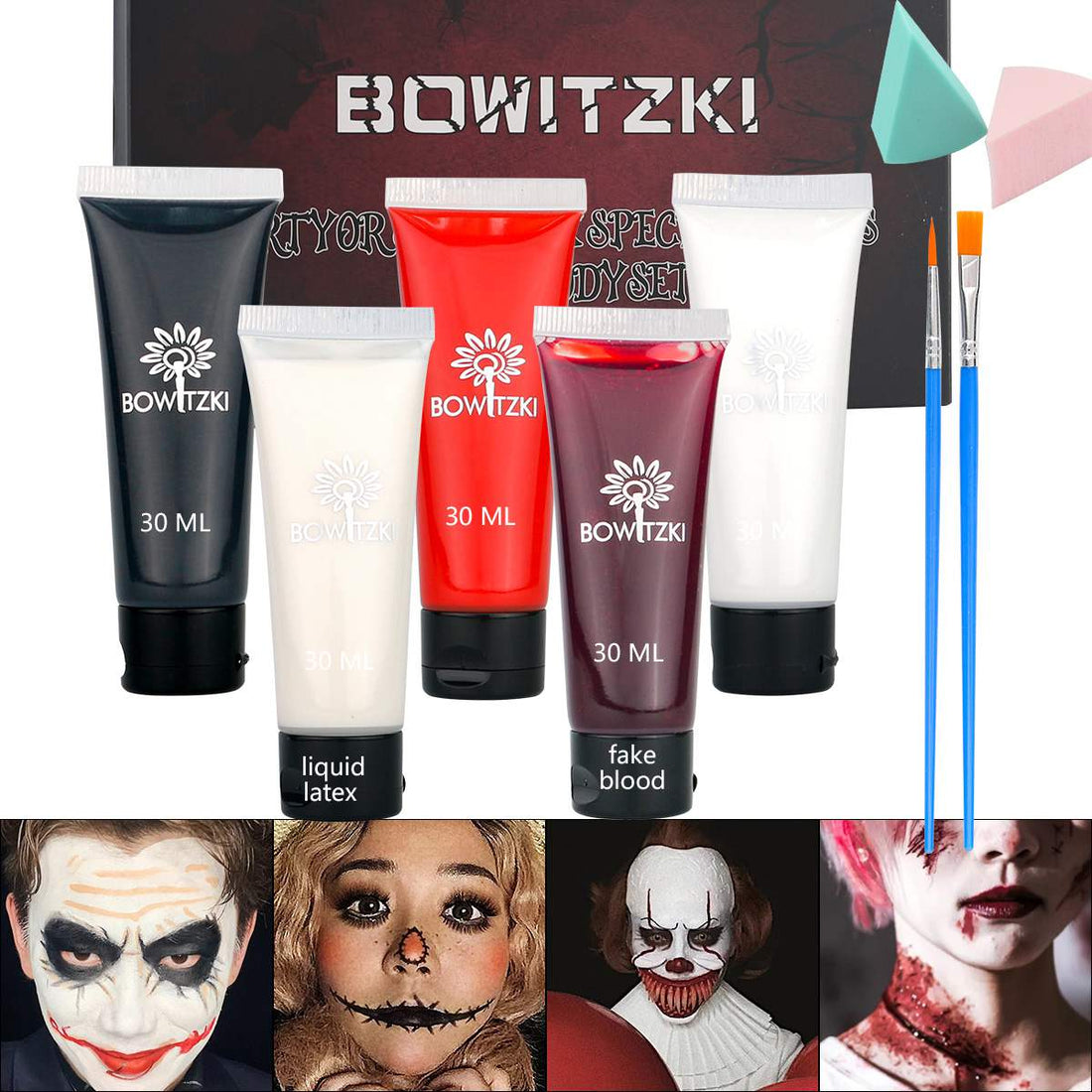 Pintura facial líquida en crema a base de agua para Halloween
