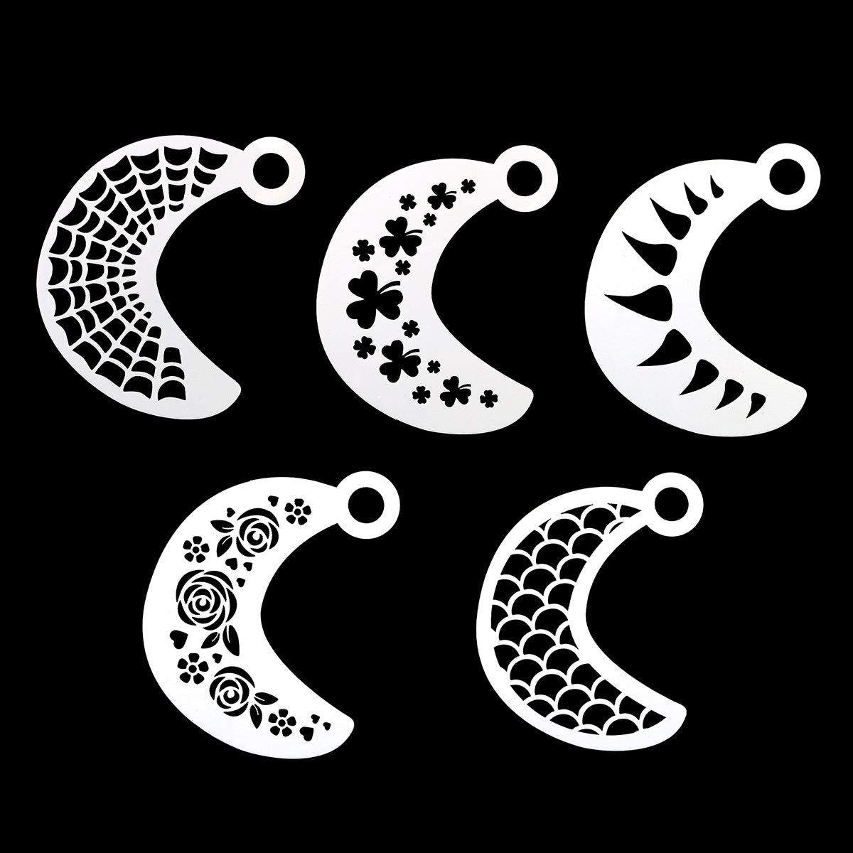 5pcs Reusable Face Paint Stencils
