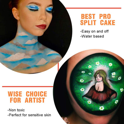 Professional One Stroke Face Paint Kit _ Rainbow Explosion
