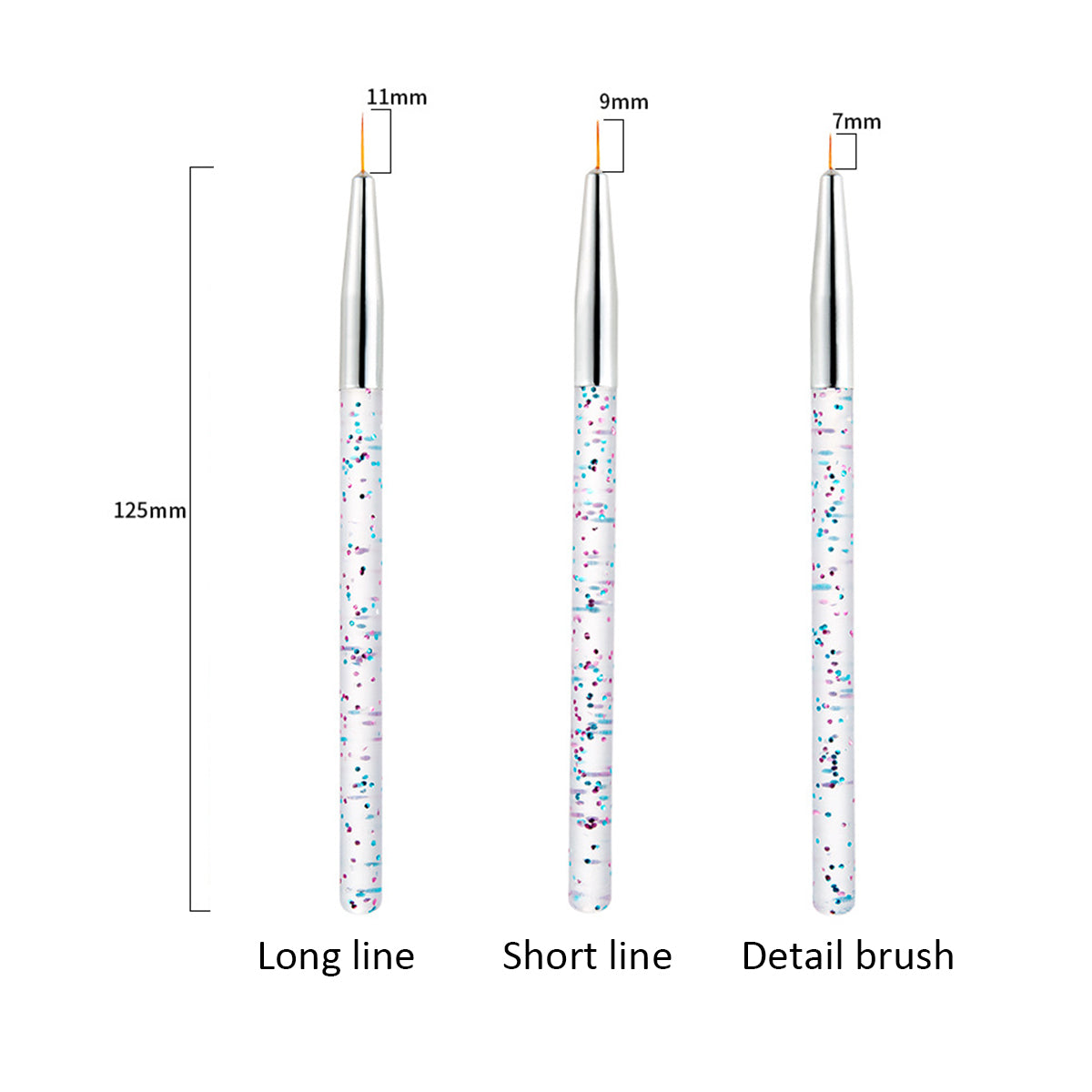 Water Activated Eyeliner Brush 3 Pieces Set