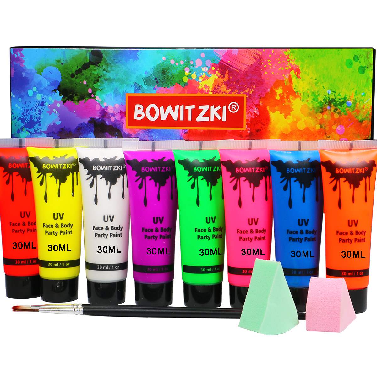 Water Based Cream Neon UV Liquid Face Body Party Paint Kit