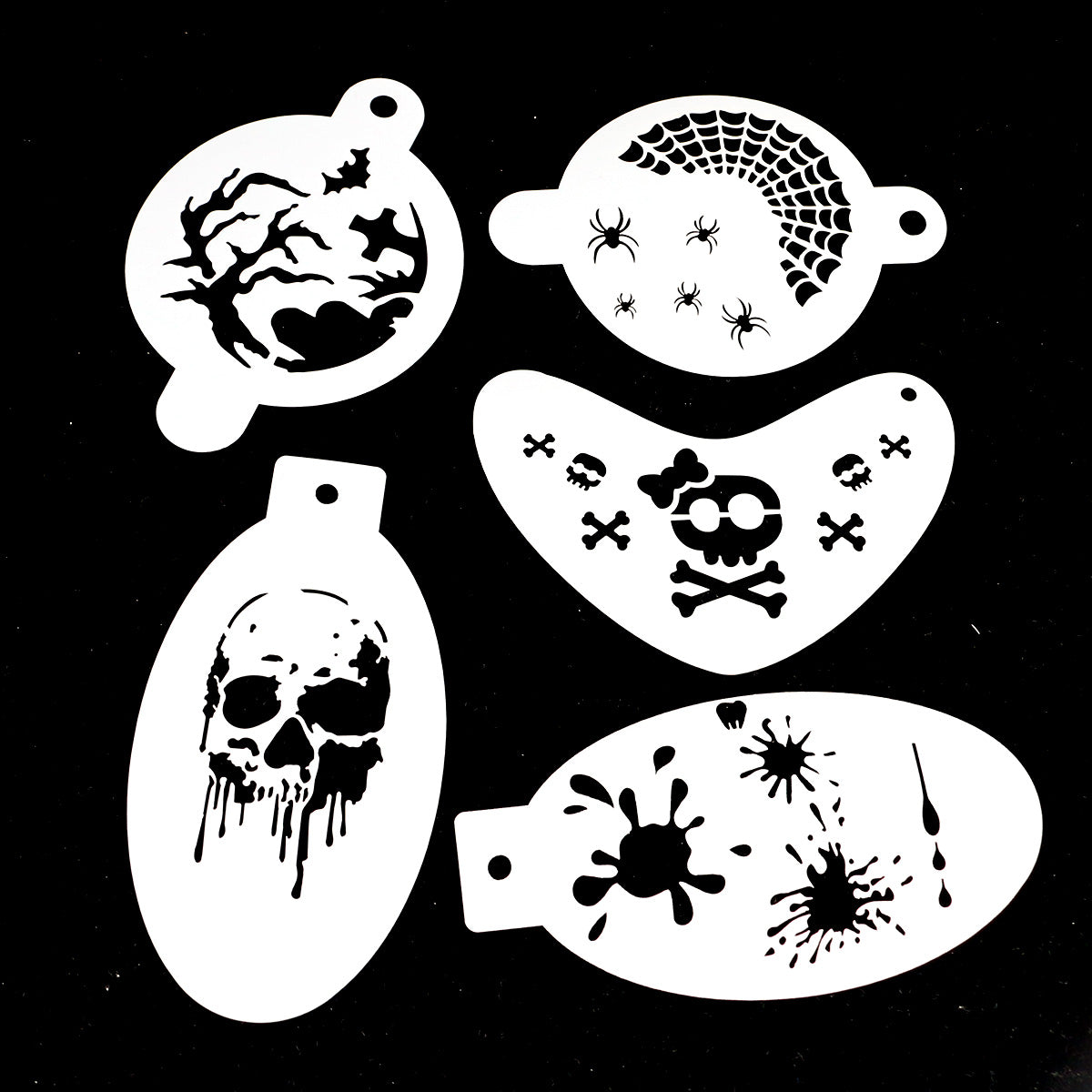 5pcs Reusable Face Paint Stencils