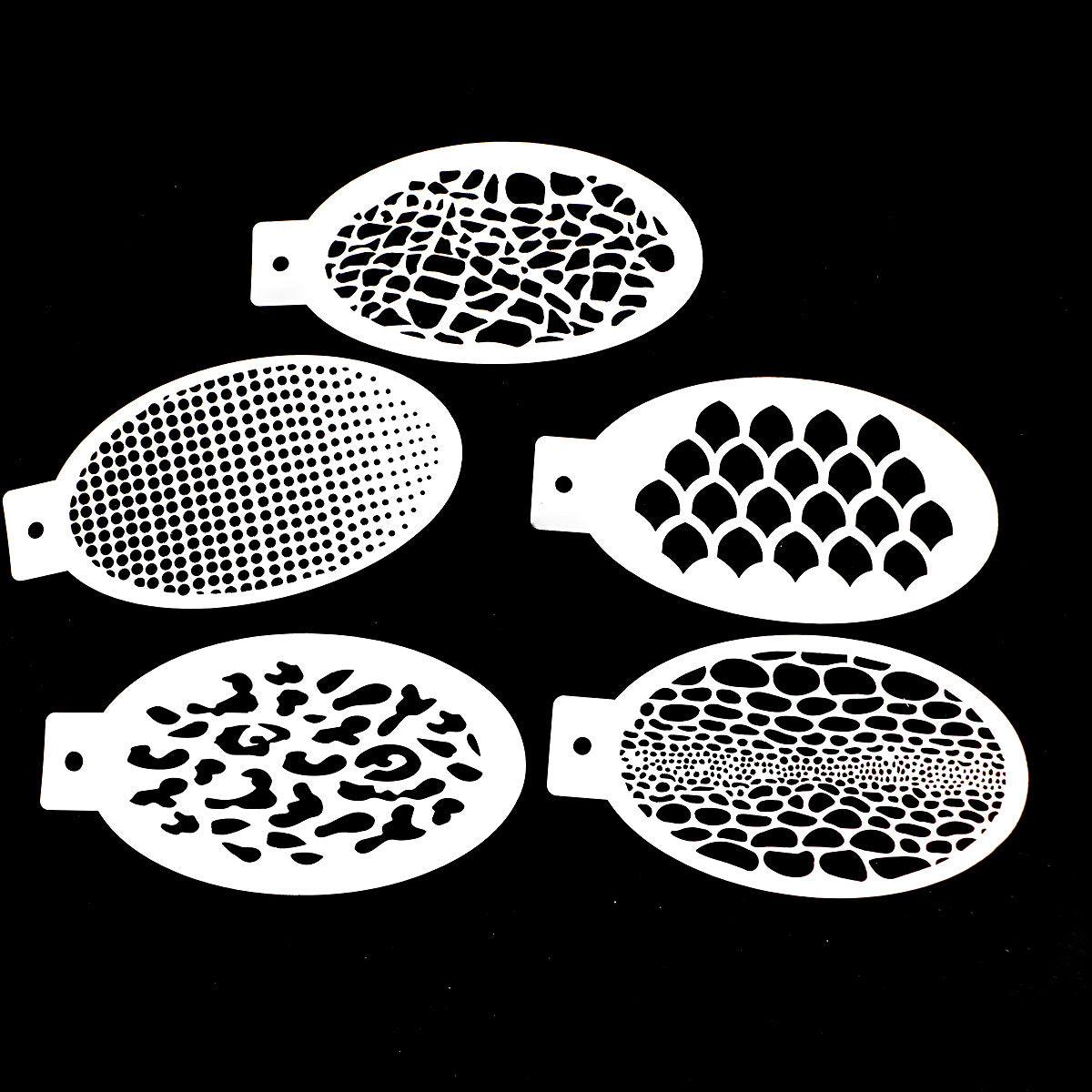 5pcs Reusable Face Paint Stencils