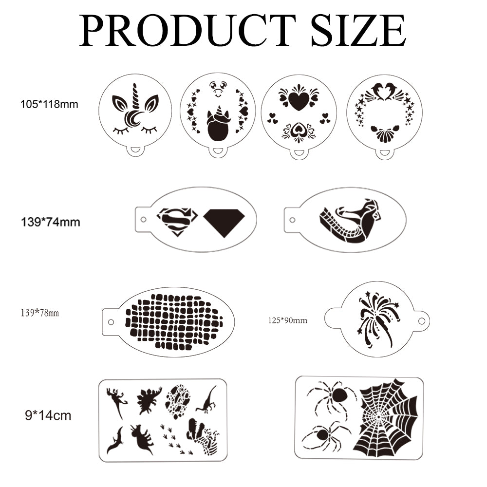 5pcs Reusable Face Paint Stencils